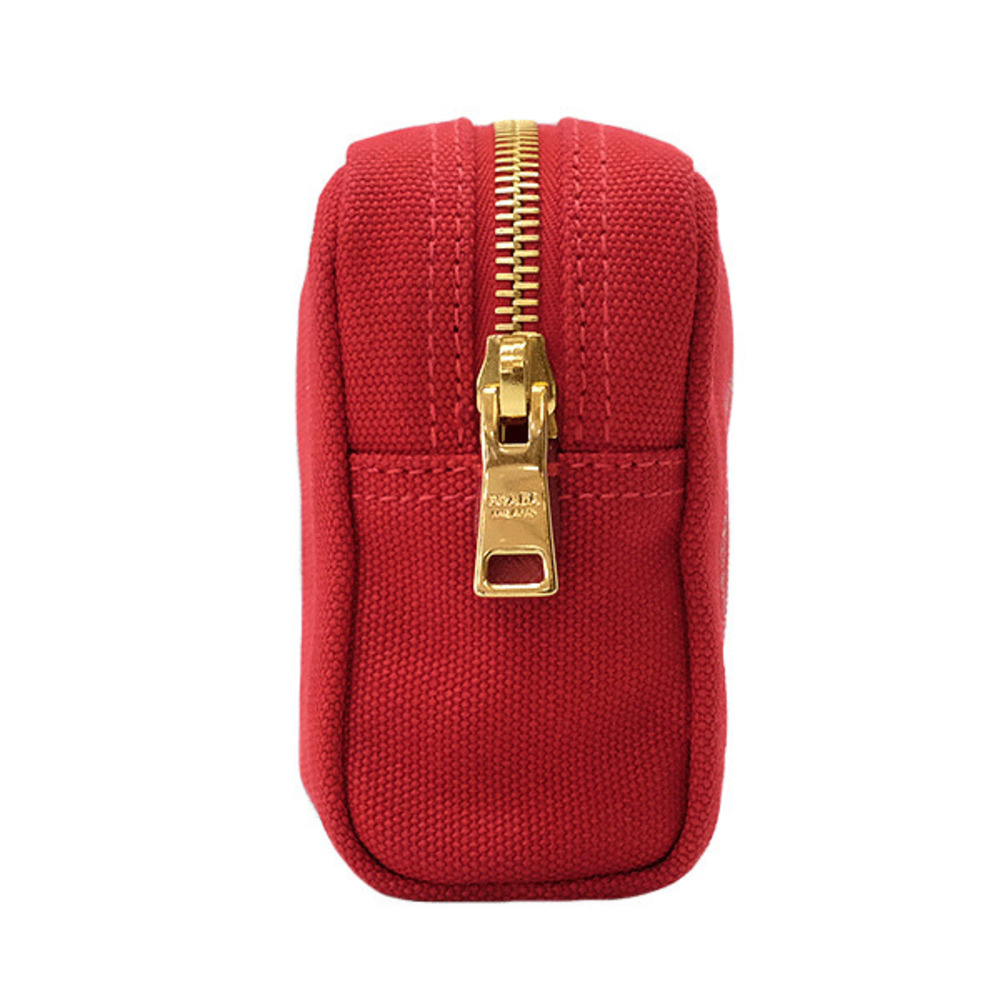 Prada Wallet Red Denim Canvas Makeup Accessory Canapa - Picture 3 of 8